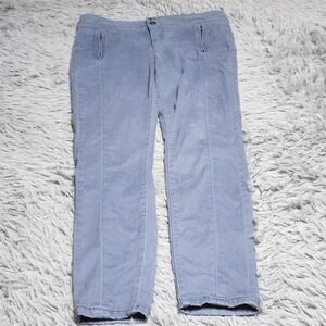 LOFT Skinny Pants Womens Size 2 26 26/2 Blue Cotton Blend Zipper Pockets Stretch